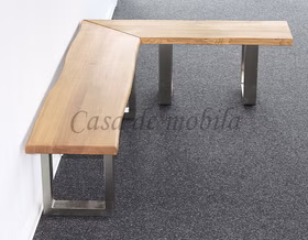 eckbank aus holz eiche massiv metallbeine edelstahl casademobila goslar eckbank aus holz eiche massiv metallbeine edelstahl casademobila goslar