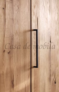 Kleiderschrank 72x221x65cm 1 Falt-Tür rustikale Wildeiche geölt