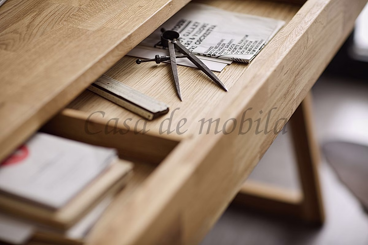 Schreibtisch mit Aufsatz 126x77/89/94x55cm GOMMA Wildeiche massiv geölt von Casademobila Goslar Schreibtisch mit Aufsatz 126x77/89/94x55cm GOMMA Wildeiche massiv geölt von Casademobila Goslar
