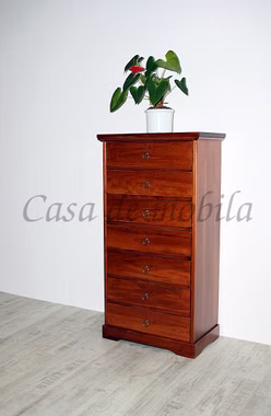 Schubladenschrank 60x112x35cm DECOR Pappel kirschbaum lackiert Massivholz Schubladenschrank Decor pappel massiv Kirschfarben casademobila Goslar