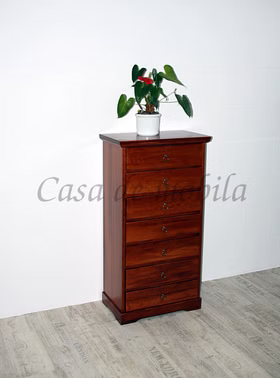 Schubladenschrank 60x112x35cm DECOR Pappel kirschbaum lackiert Massivholz Wäscheschrank mit Schubladen arte povera pappel massiv Kirschbaumfarben casademobila Goslar