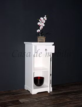 Dielenkommode schmal Decor 44x90x38cm Pappel massiv weiß lackiert Casademobila Goslar Dielenkommode schmal Decor 44x90x38cm Pappel massiv weiß lackiert Casademobila Goslar