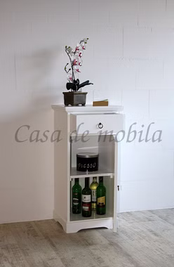 Schmalen Telefonschrank Decor 44x90x38cm Pappel massiv weiß lackiert Casademobila Goslar Schmalen Telefonschrank Decor 44x90x38cm Pappel massiv weiß lackiert Casademobila Goslar