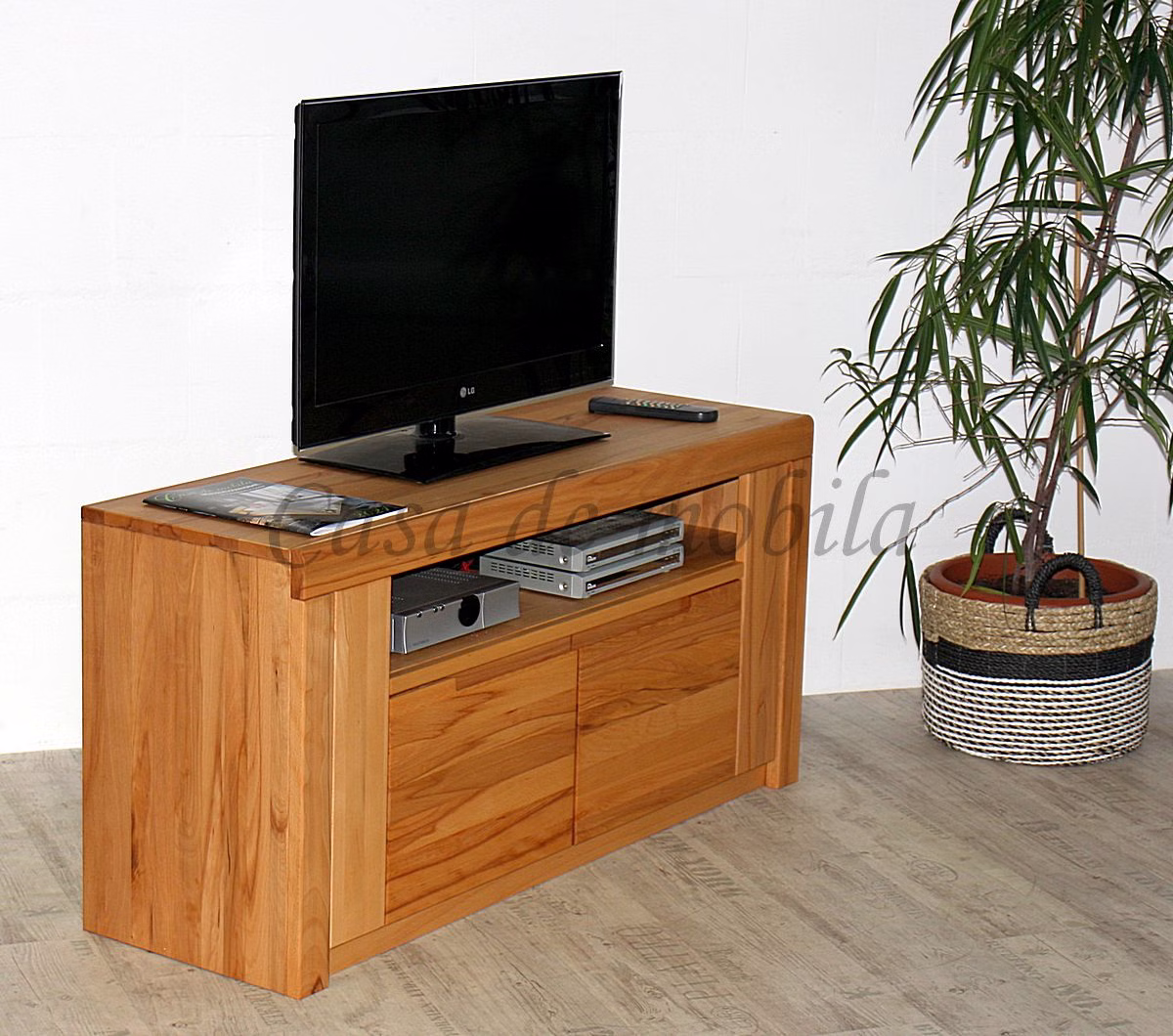 TV-Schrank hohe Schubladen 128x62x40cm HORIZONT Kernbuche massiv geölt Massivholz Fernsehschrank hoch mit Schubladen HORIZONT 128x62x40cm Kernbuche massiv natur geölt casa de mobila Goslar