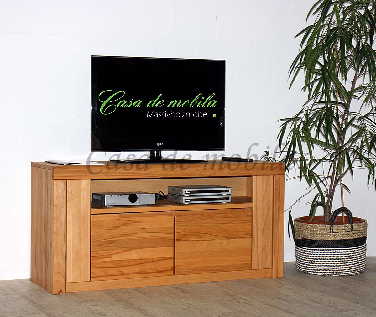 TV-Schrank hohe Schubladen 128x62x40cm HORIZONT Kernbuche massiv geölt Massivholz TV-Lowboard hoch HORIZONT 128x62x40cm Kernbuche massiv natur geölt casa de mobila Goslar