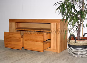 TV-Schrank hohe Schubladen 128x62x40cm HORIZONT Kernbuche massiv geölt Massivholz Fernsehkommode hoch mit Schubladen HORIZONT 128x62x40cm buche massiv natur geölt casa de mobila Goslar
