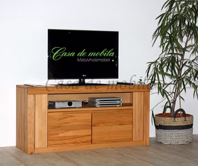 TV-Schrank hohe Schubladen 128x62x40cm HORIZONT Kernbuche massiv geölt Massivholz TV-Lowboard hoch HORIZONT 128x62x40cm Kernbuche massiv natur geölt casa de mobila Goslar