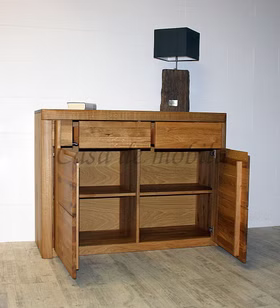Sideboard 128x94x45cm HORIZONT Wildeiche massiv natur geölt Wäschekommode 2-türig 128x94x45cm HORIZONT Wildeiche massiv natur geölt Casa de mobila Goslar