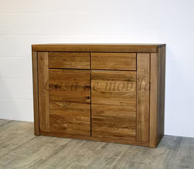 Sideboard 128x94x45cm HORIZONT Wildeiche massiv natur geölt Geschirrkommode 2-türig 128x94x45cm HORIZONT Wildeiche massiv natur geölt Casa de mobila Goslar
