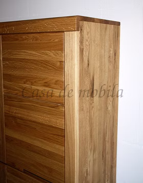 Schrank 71x170x40cm links HORIZONT Wildeiche massiv natur geölt