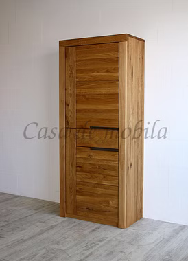 Schrank 71x170x40cm links HORIZONT Wildeiche massiv natur geölt