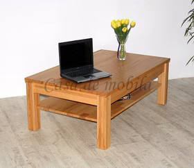 Couchtisch mit Ablageboden MÜNSTERLAND Kernbuche massiv natur geölt Couchtisch mit Ablageboden MÜNSTERLAND Kernbuche massiv natur geölt