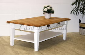 Couchtisch 130x48x75cm NORDIC HOME Kiefer massiv weiß platte Wildeiche von Casademobila Goslar Couchtisch 130x48x75cm NORDIC HOME Kiefer massiv weiß platte Wildeiche von Casademobila Goslar