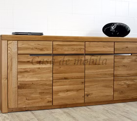 Kommode 4-türig 219x94x45cm HORIZONT Wildeiche massiv natur geölt Casa de mobila Goslar Kommode 4-türig 219x94x45cm HORIZONT Wildeiche massiv natur geölt Casa de mobila Goslar