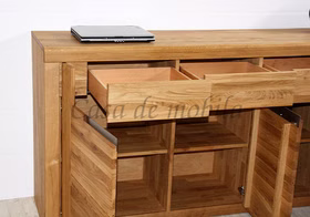 Sideboard 219x94x45cm HORIZONT Wildeiche massiv natur geölt Sideboard 219x94x45cm HORIZONT Wildeiche massiv natur geölt