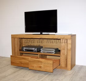 TV-Lowboard 128x62x40cm HORIZONT Wildeiche massiv natur geölt TV-Lowboard 128x62x40cm HORIZONT Wildeiche massiv natur geölt