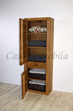 Schrank 71x203x40cm HORIZONT Ureiche massiv geölt Hirnholz Schrank 71x203x40cm HORIZONT Ureiche massiv geölt Hirnholz
