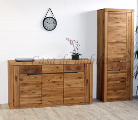 Schrank 71x203x40cm HORIZONT Ureiche massiv geölt Hirnholz Schrank 71x203x40cm HORIZONT Ureiche massiv geölt Hirnholz