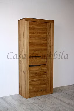 Schrank 71x170x40cm rechts HORIZONT Wildeiche massiv natur geölt Schrank 71x170x40cm rechts HORIZONT Wildeiche massiv natur geölt