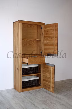 Schrank 71x170x40cm rechts HORIZONT Wildeiche massiv natur geölt Schrank 71x170x40cm rechts HORIZONT Wildeiche massiv natur geölt