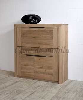 Sekretär 115x120x40cm HORIZONT Wildeiche bianco geölt Massivholz Schreibsekretär HORIZONT 115x120x40cm Wildeiche massiv Bianco geölt Casa de mobila Goslar