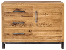 Massivholz Wäschekommode BREST 107x77x55cm Wildeiche massiv rustikal geölt metallbeine schwarz Vintage Casa de mobila Goslar Massivholz Wäschekommode BREST 107x77x55cm Wildeiche massiv rustikal geölt metallbeine schwarz Vintage Casa de mobila Goslar