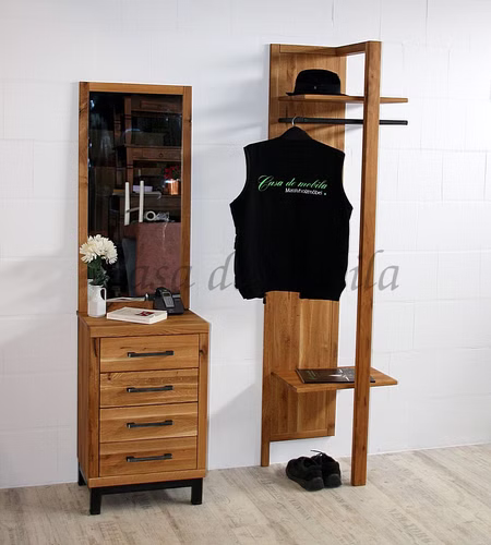 Massivholz Dielenset Brest 3teilig Wildeiche massiv rustikal Eisen Vintage schwarz Casademobila Goslar Massivholz Dielenset Brest 3teilig Wildeiche massiv rustikal Eisen Vintage schwarz Casademobila Goslar