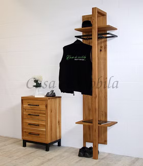 Massivholz Flurmöbel Set Brest klein 2teilig Asteiche massiv rustikal Eisen Vintage Casademobila Goslar Massivholz Flurmöbel Set Brest klein 2teilig Asteiche massiv rustikal Eisen Vintage Casademobila Goslar