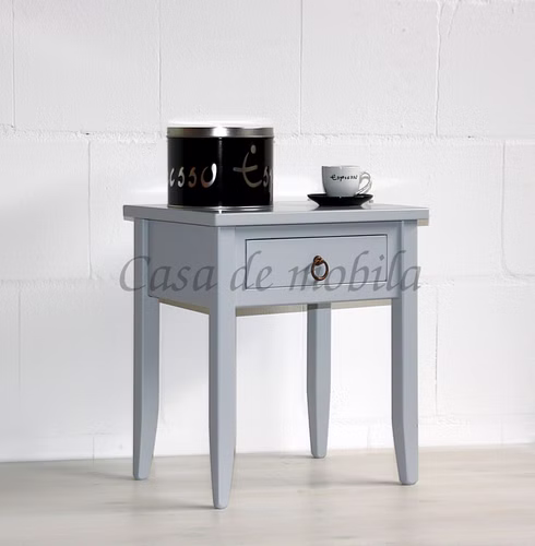 Nachttisch 40x45x30cm DECOR Pappel massiv grau lackiert Nachttisch mit schubladen 40x45x30cm DECOR Pappel massiv grau lackiert Casa de mobila Goslar