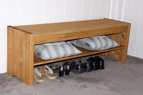 Massivholz bank mit schuhregal Sitzbank 140 cm MALTA Kiefer massiv gelaugt geölt casademobila Massivholz bank mit schuhregal Sitzbank 140 cm MALTA Kiefer massiv gelaugt geölt casademobila