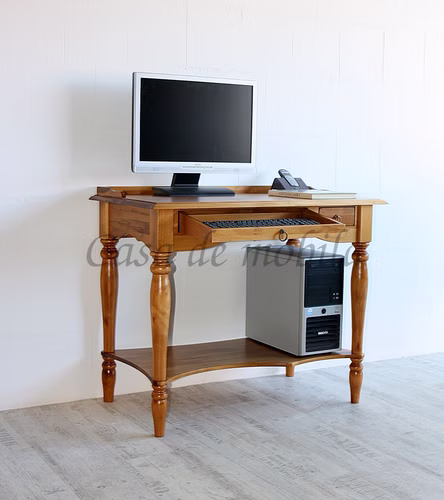 Massivholz Computertisch mit Tastaturauszug VARESE 100x80x60cm pappel massiv Bernsteinfarben lackiert Massivholz Computertisch mit Tastaturauszug VARESE 100x80x60cm pappel massiv Bernsteinfarben lackiert