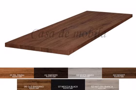 Tischplatte 6cm mit gerader Kante ROMA rustikale Eiche lackiert Tischplatte Roma 6cm gerade Kante rustikale Eiche massiv rotbraun 06 Old Bassano Casa de mobila Goslar
