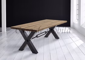 X-Gestell 73x76cm KANSAS 12x12cm für Esstisch Eisen schwarz antik X-Gestell 73x76cm KANSAS 12x12cm für Esstisch Eisen schwarz antik