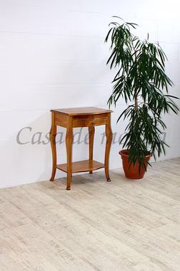 Wandtisch mit Ablage 57x80x40cm VENEZIA Pappel honig lackiert Massivholz Flurtisch geschwungene beine und Ablage 57x80x40cm VENEZIA Pappel massiv honigfarben lackiert bei Casa de mobila Goslar