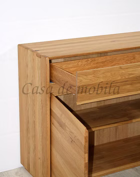 Sideboard 120x88x42cm NYON 2türig rustikale Asteiche natur geölt gerundete Form Sideboard 120x88x42cm NYON 2türig rustikale Asteiche natur geölt gerundete Form