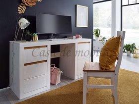 Massivholz Bürotisch Celle Kiefer massiv weiß gelaugt geölt casademobila Goslar Massivholz Bürotisch Celle Kiefer massiv weiß gelaugt geölt casademobila Goslar