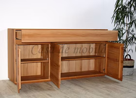 Sideboard 178x88x42cm NYON 3türig Rotkernbuche natur geölt gerundete Form Geschirrkommode 178x88x42cm NYON 3türig kernbuche natur geölt gerundete Form