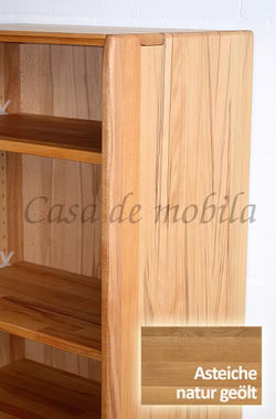Highboard 62x151x42cm NYON rustikale Asteiche natur geölt gerundete Form