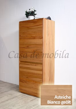 Highboard 62x151x42cm NYON rustikale Asteiche Bianco geölt gerundete Form