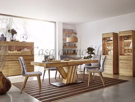 Vitrine 62x191x42cm NYON rustikale Asteiche natur geölt Vitrine 62x191x42cm NYON rustikale Asteiche natur geölt