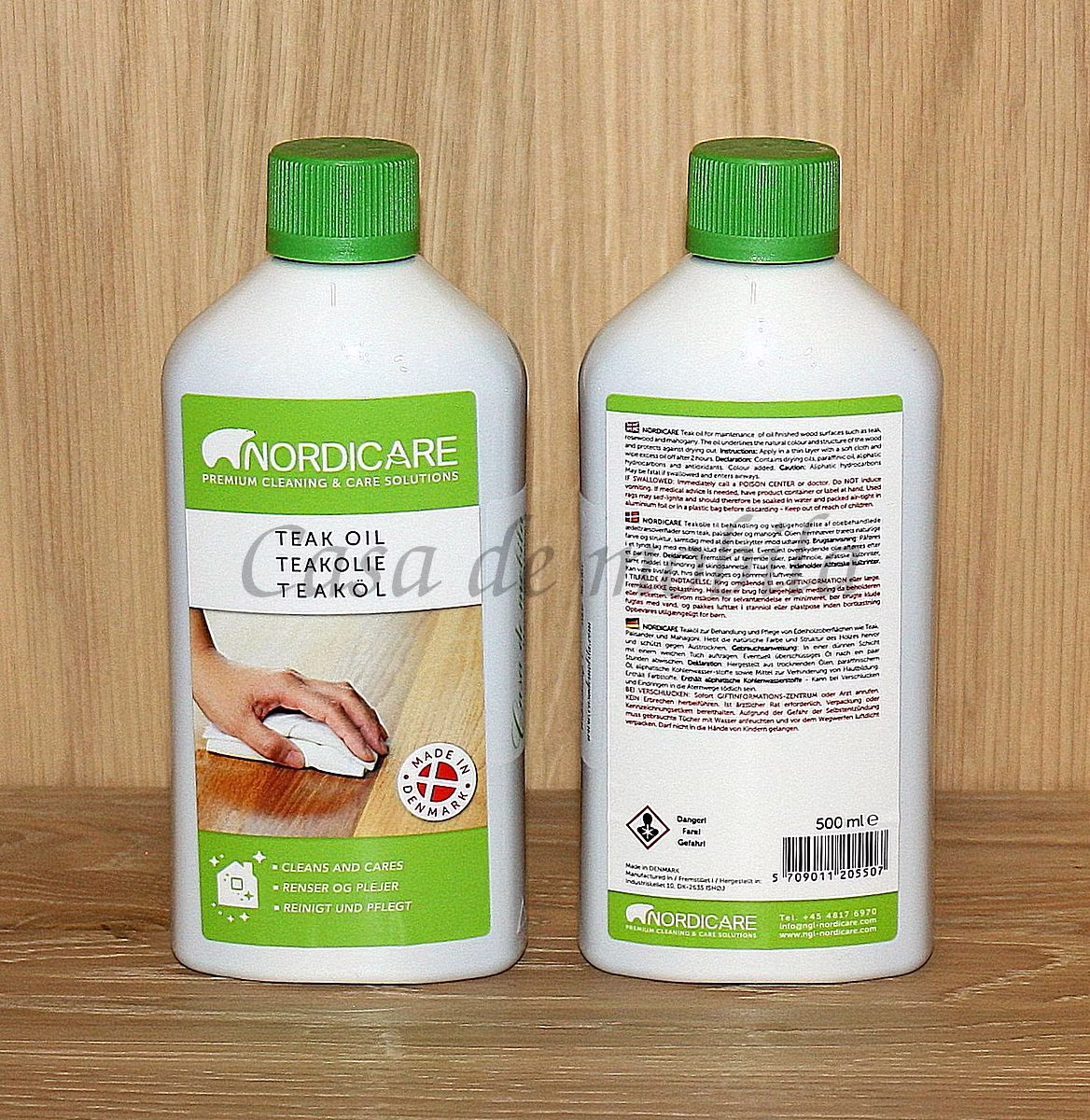 Möbel-Öl für Teak & Palisander 500ml Nordicare Möbelöl Teakholz Palisander Mahagoni Öl 500ml
