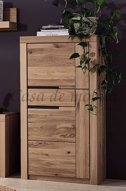 Schrank 71x137x40cm HORIZONT Wildeiche massiv Bianco geölt Wohnzimmerschrank HORIZONT 71x137x40cm Massivholz Wildeiche massiv Bianco geölt Rechtsanschlag