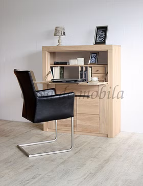 Sekretär 102x120x40cm HORIZONT Wildeiche weiß bianco geölt Echtholz Sekretär 102x120x40cm HORIZONT eiche massiv weiß Bianco geölt Casa de mobila Goslar
