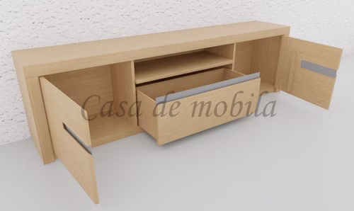 Massivholz TV-Kommode Breit HORIZONT 219x62x40cm Wildeiche massiv Bianco geölt Casa de mobila Goslar Massivholz TV-Kommode Breit HORIZONT 219x62x40cm Wildeiche massiv Bianco geölt Casa de mobila Goslar