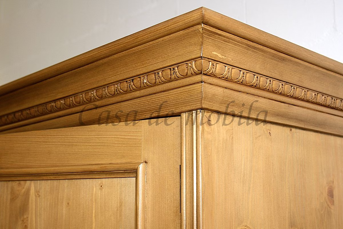Kleiderschrank 120x190x56cm VICTORIA Fichte antik gewachst Einteilung Kleiderschrank 120x190x56cm Fichte antik gewachst