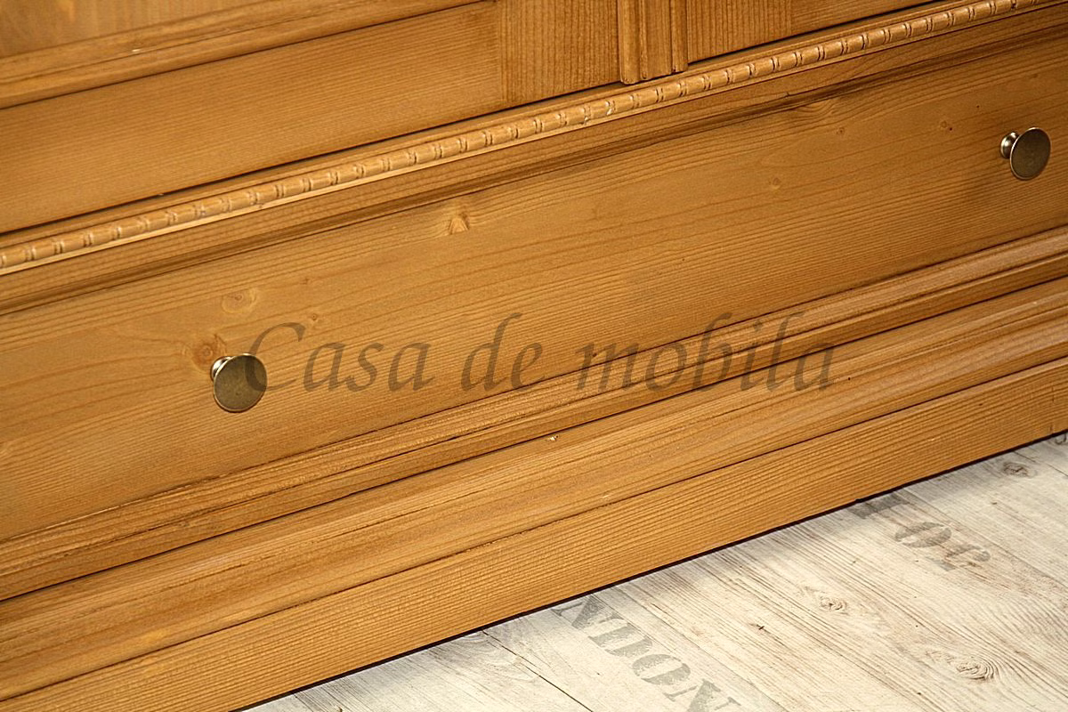 Kleiderschrank 120x190x56cm VICTORIA Fichte antik gewachst Einteilung schrank Victoria Landhaus front schublade Fichte massiv antik gewachst Casa de mobila Goslar