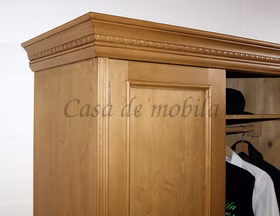 Kleiderschrank 120x190x56cm VICTORIA Fichte antik gewachst Einteilung kranz Kleiderschrank Victoria 120x190x56cm Fichte massiv antik gewachst Casa de mobila Goslar