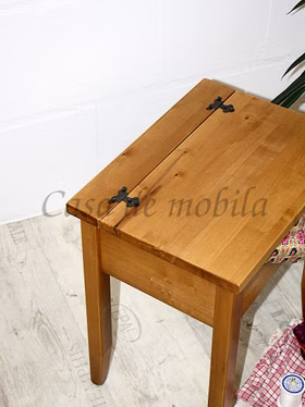 Nachttisch 40x45x30cm DECOR Pappel massiv honigfarben lackiert Nachttisch 40x45x30cm DECOR Pappel massiv honigfarben lackiert