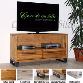TV-Kommode mit metallbeine hoch SOUL 121x65x42cm Rustikale Balkeneiche massiv geölt Casademobila Goslar TV-Kommode mit metallbeine hoch SOUL 121x65x42cm Rustikale Balkeneiche massiv geölt Casademobila Goslar