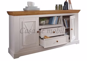 Massivholz geschirrschrank FLAIR 169x88x42cm Kiefer massiv Landhaus weiß eichefarben gelaugt geölt Casa de mobila Goslar Massivholz geschirrschrank FLAIR 169x88x42cm Kiefer massiv Landhaus weiß eichefarben gelaugt geölt Casa de mobila Goslar